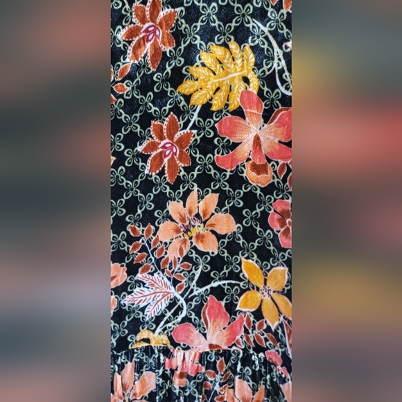 JOHNNY WAS JASMOON FLORE VELVET/SILK FIELD TIERED DRESS SIZE L BNWOT - Picture 5 of 14